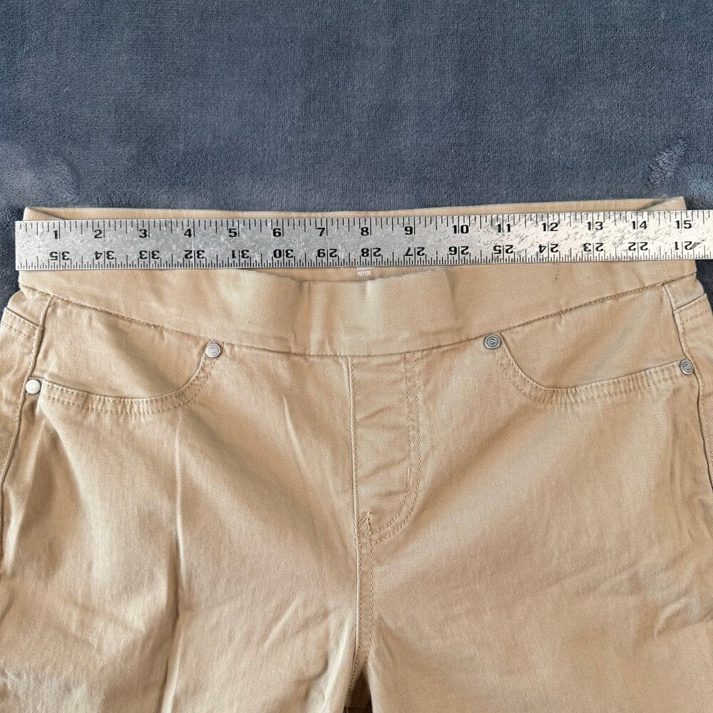 New Directions Women's 10PS Khaki Tan Pull On Skinny Stretch Pants Petite - Picture 5 of 7
